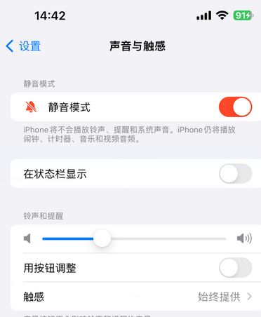 沭阳苹果15Pro维修网点分享iPhone15Pro系列机型中隐藏静音图标 